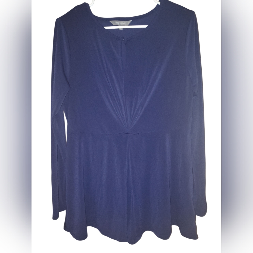 3/$8 Navy Long Sleeve Dress Shirt - Picture 1 of 6